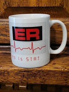 Vintage ER TV Show Coffee Mug "Where Everything Is STAT" Warner Bros. 1995 - Picture 1 of 7