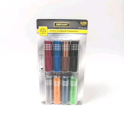 Defiant 8 Pk 60 Lúmenes Linternas LED LUZ SUPER BRILLANTE Cordón de Muñeca, NUEVO Foto 1 de 4