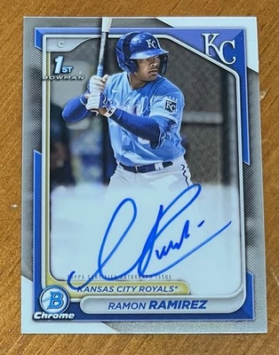 2024 Bowman Chrome 1st #CPA-RRZ Ramon Ramirez Auto Rookie RC Royals SP - Image 1 of 2