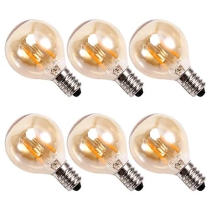 6Pcs 1.5W LED G40 Replacement Bulb 220V Retro Globe Gold Dimmable Bulb for8671 - Picture 1 of 7