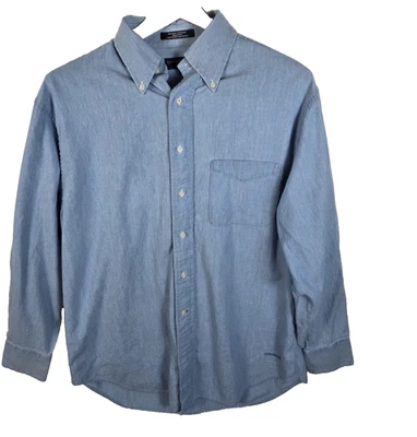 Daniel Cremieux Mens Medium Blue Long Sleeve Oxford Shirt - Image 1 of 4