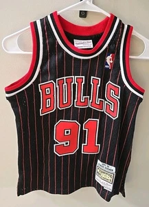 95-96 Dennis Rodman #91 Chicago Bulls Womens S Mitchell & Ness Swingman Jersey - Picture 1 of 8