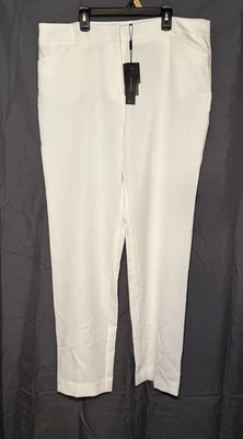 Pantalones de vestir Robert Rodriguez de pierna ancha crema para mujer talla 14 nuevos con etiquetas Foto 1 de 3