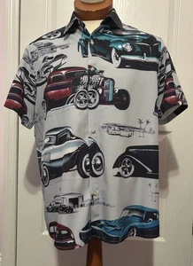 Hawaiihemd Markenhemd für Herren Gr. L Hot Rod Cars Design - Bild 1 von 8