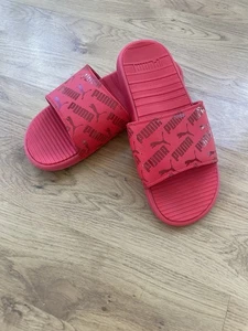 PUMA COOL CAT BOLD 2 AUTHENTIC MEN'S RED SLIP ON SLIDES SANDALS SIZE 8 - Picture 1 of 15