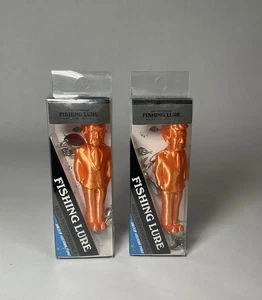(2) Wasserköder Trump Angeln Geschenk - leuchtend orange lustige Form Sammlerstück - Bild 1 von 4