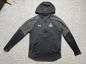 Under Armour Hoodie Mens Small Black Gray IMG Academy 1/4 Zip Pullover Athletic - Picture 1 of 14