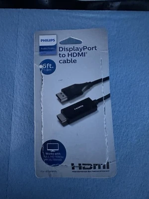 Philips SWV2442N/27 White Mini DisplayPort to HDMI Cable 30Hz 6 Foot HDMI Cable - Image 1 of 2