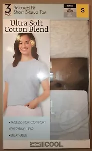 3 Pack 32 Degrees Cool Ultra Soft Cotton Blend Short Sleeve Relax Fit Small NWT - Picture 1 of 3