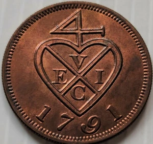 British India, United EIC, Bombay Presidency, 2 Pice 1791, Replica Coin (R-10) - Bild 1 von 2