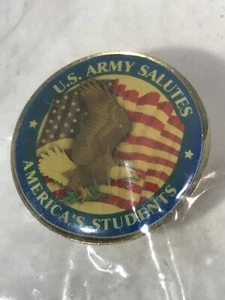 Vintage United States US Army Salutes Amerikas Studenten Anstecknadel Hut Krawatte versiegelt - Bild 1 von 12