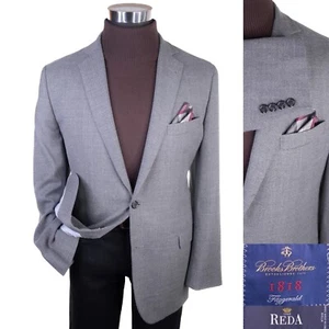 Brooks Brothers 1818 Fitzgerald REDA Wool Sz 44R Sport Coat Casual Jacket Blazer - Picture 1 of 16