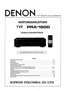 Service Manual Guide for Denon PRA-1500 - Picture 1 of 1