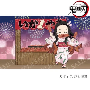 Anime Demon Slayer Kamado Nezuko Scena Supporto Desktop Figura Scheda Seri Regali #2 - Foto 1 di 6