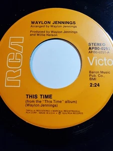 WAYLON JENNINGS-This Time /Mona APB0-0251 RCA VG F164 - Picture 1 of 1