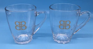 Taza de café vintage BAILEYS original irlandesa crema vidrio transparente taza línea de llenado lote 2 - Imagen 1 de 4