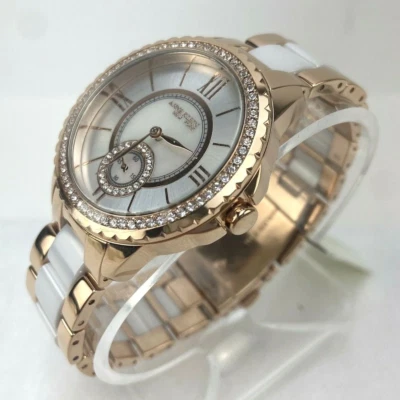 Nuevo reloj para damas Anne Klein 12/2310RGWT New York dos tonos cristales de Swarovski Foto 1 de 4