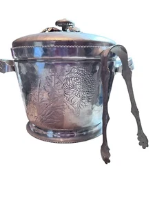 Vintage Aluminum Ice Bucket by Trade Continental Hand Wrought Silverlook 604 - Picture 1 of 13