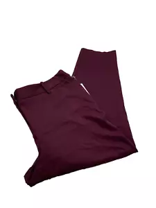 Pantalone lunghezza caviglia Liz Claiborne Emma, donna taglia 14 vino NUOVO con etichette 49€ - Foto 1 di 10