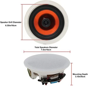 Get 6.5" 2Way Bluetooth Speakers for Flush Mounting in Ceiling/Wall in Your Home - Picture 1 of 12