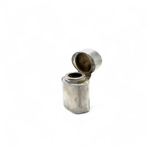 Antique Sterling Silver Encased Glass Bottle with Hinged Cap - 59g - Bild 1 von 6