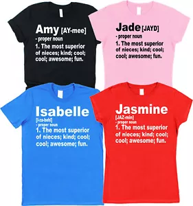 Camiseta de sobrina personalizada definición diccionario regalo para sobrina idea de regalo - Imagen 1 de 11