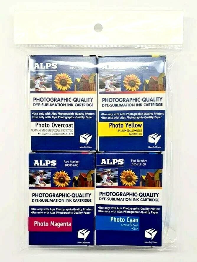 Alps MD Printer Ink Cartridge - Dye-Sub Photo 4 Pack PC, PM, PY, PO 106059-00 - Image 1 of 1