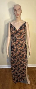 Toluca Gisele Maxi Cowl Neck Sheer Swim Cover Up Dress Monarch Women’s Medium - Picture 1 of 6