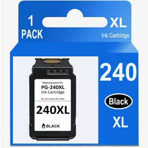 1 Pack 240XL PG-240XL Black Ink Cartridge for Canon PIXMA MG3122 MG3140 MG3200 - Picture 1 of 7