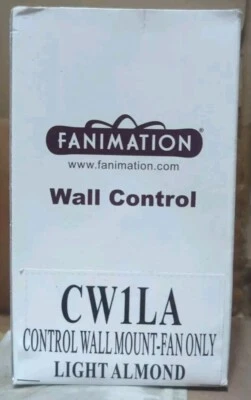 FANIMATION CW1LA 3 velocidades controle de parede interruptor não inversível amêndoa #10 - Imagem 1 de 4