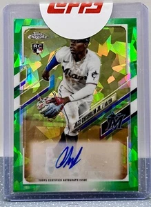 2021 Topps Chrome Update Sapphire Jazz Chisholm Jr. Rookie Autographs Green /50 - Picture 1 of 3