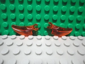 Lego 2 Trans Orange barb large horn claw clip on NEW - Picture 1 of 1