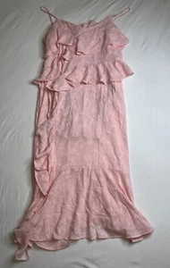 Women's Ruffle Midi Dress - Wild Fable medium Pink Spaghetti Strap - Picture 1 of 9