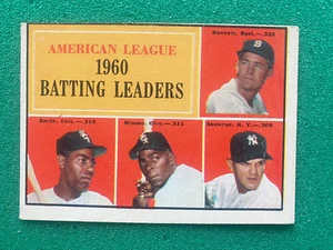 1961 Topps - League Leaders Bill Skowron, Minnie Minoso, Pete Runnels #42 - Bild 1 von 2