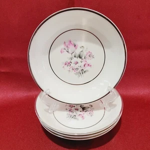 4 cuencos para dedos de postre de frutas de China vitrificada Embajada EE. UU. rosa gris blanco plata - Imagen 1 de 6