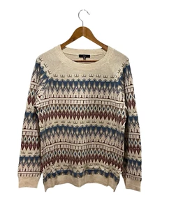 NWOT Fate Fair Isle Print Sweater XL Stitch Fix Oatmeal Cream Color Wool Blend - Picture 1 of 4