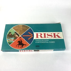 Risk Parker Brothers Continental Board Game 1968 Vintage Complete Distressed Box - Picture 1 of 22