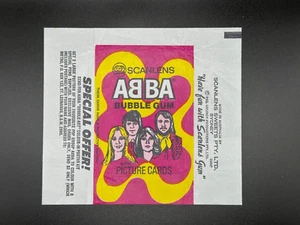 RARE HTF 1976 Scanlens ABBA wax pack Wrapper Bubble Gum Picture Cards - Bild 1 von 2