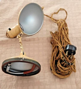 Old2Magnalux Lamp Adjustable Desk Clamp yellow & dark brown with push rod switch - Picture 1 of 13