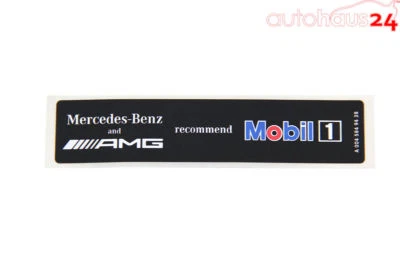 NEW***MERCEDES BENZ AMG MOBIL1 OIL STICKER 100% GENUINE OEM NEW UNIVERSAL - Image 1 of 4