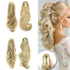 Thick Claw Clip Ponytails Extensions Wavy Hair Piece Pony Tail 22” Real As Human
