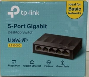 TP-LINK LS1005G 5-Port 10/100/1000Mbps Desktop Switch - Picture 1 of 6