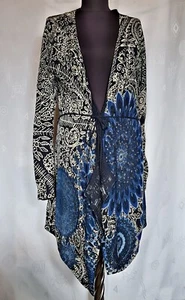 AUTÉNTICA BLUSA TÚNICA MUJER CACHEMIRA LOGO BORDADO DESIGUAL-TALLA: US12/L/EU 40 - Imagen 1 de 9