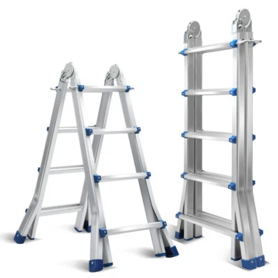 Multifunktionsleiter 4x4/4x5 Ausziehleiter Mehrzweckleiter Haushalt Leiter - Bild 1 von 4