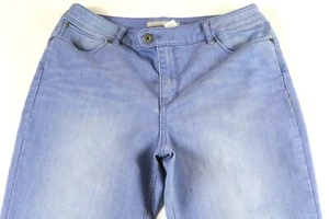 CHICO'S PLATINUM Ultimate Fit Slim Leg Purple/Lavender Cropped Jeans Size 1 - Foto 1 di 4