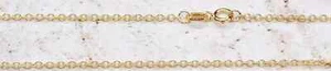 SOLID 18ct Gold Trace Chain Necklace, Gold 51cm/20" 1.6mm wide Hallmarked New - Picture 1 of 6