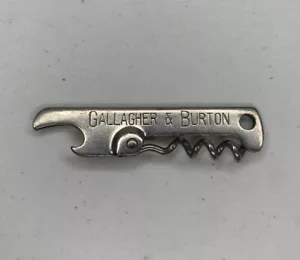 Abridor de botellas y sacacorchos vintage GALLAGHER & BURTON INC. MEZCLA FINA WHISKIES - Imagen 1 de 9