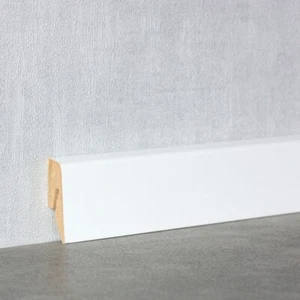 Sockelleiste weiß 40mm Cube  K40C Fußleiste Vinyl Laminat Parkett Clips Ecke - Bild 1 von 8