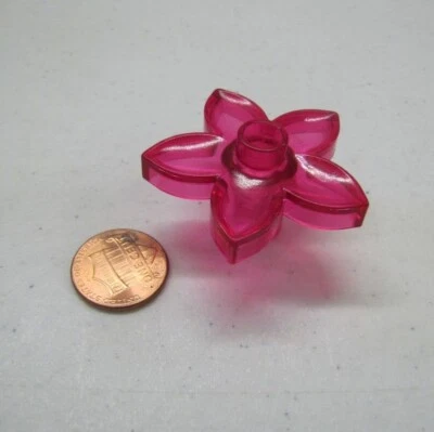 Lego Duplo Dark Pink Translucent Flower Clear Pink Princess - Image 1 of 3