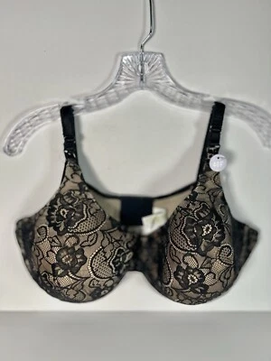 Motherhood Balconette Nursing Bra Sz 40F Maternity Underwired Black Lace - Image 1 of 4